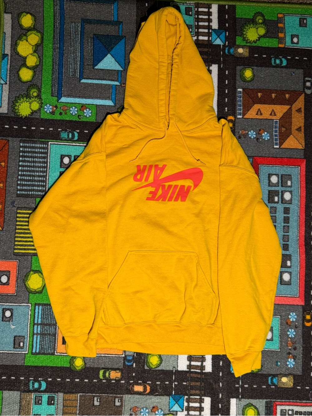 Jordan Yellow Pullover Hoodie with Black Jumpman